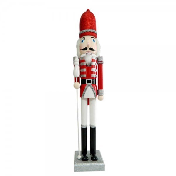 Χριστουγεννιάτικος Διακοσμητικός Μολυβένιος Στρατιώτης, με Σκήπτρο (61cm)